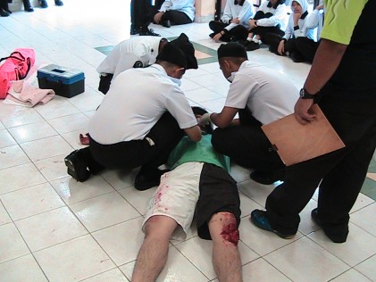 First aid competion under way