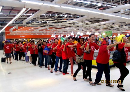 The laughter march at Aeon Big, Pandan
