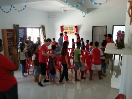 Playing Musical chair with the chldren