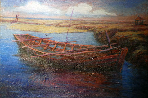 Perahu Tua di Pantai by Mohd Shaimy Hahim, Pahang