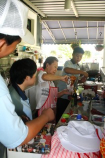 The youths learn cooking and serving skills 