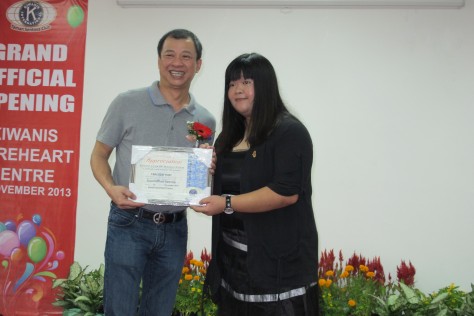 Miss Tan is pursuing her Master in Psychology