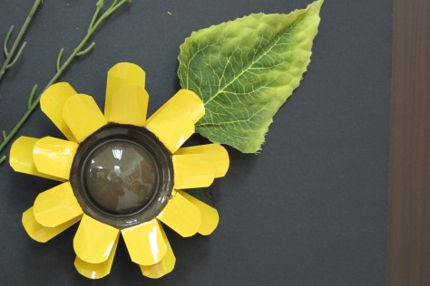 An aluminium can turned into a piece of art