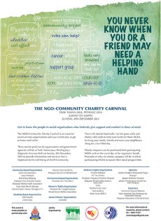The first-ever NGO Community Charity Carnival poster
