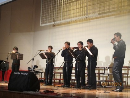 The Rezonance Harmonica Ensemble entertaining the audience with their rendition of Rhythm of the Rain and Rock Round the Clock