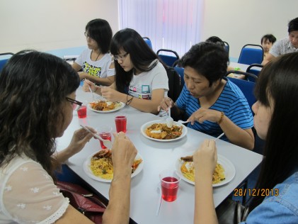 Everyone was treated to a delicious lunch