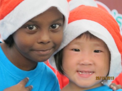 Lavanya, 6 and Rebecca from the Berkat Home