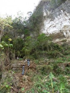500 people took shelter in this limestone cave to avoid the effects of the typhoon