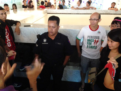 police officers at ticket refund status briefing