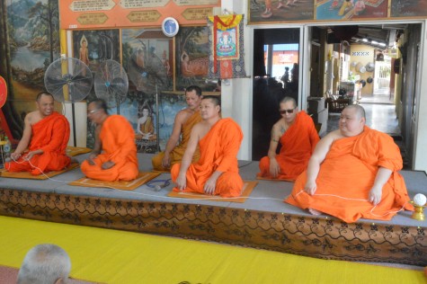 The temple and visiting Monks