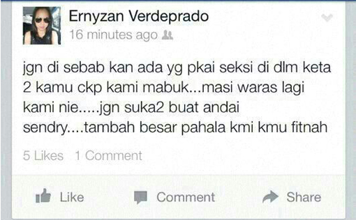 Ernyzan Verdeprado_Jalan Lintas_Kepayang_Accident