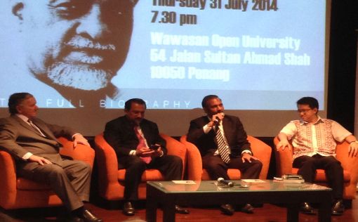 The panel. L to R: Donogjue, Gobind SIngh, Ramkarpal Singh, Liew Chin Tong