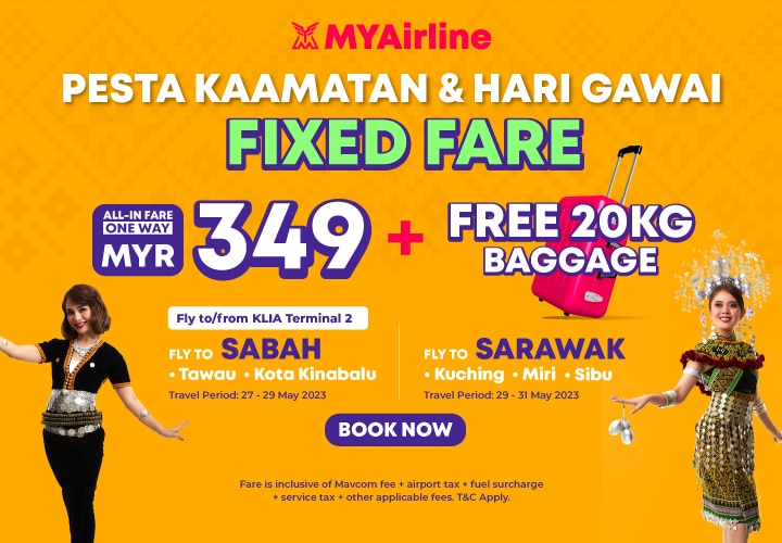 MYAirline Supports Malaysia's Festivals with Fixed Fare Offering