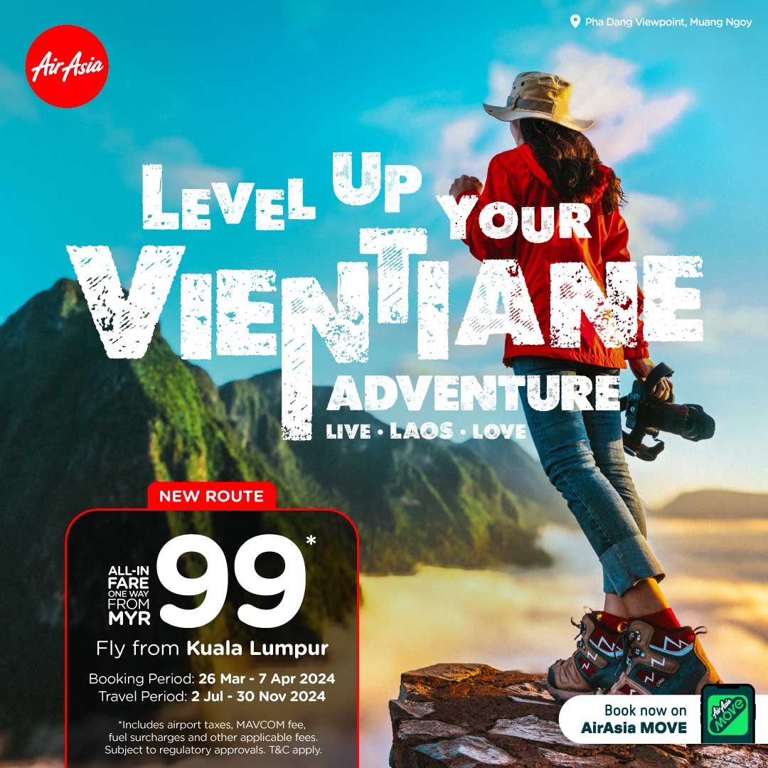 AirAsia flies to all ASEAN nations: Vientiane route resumes