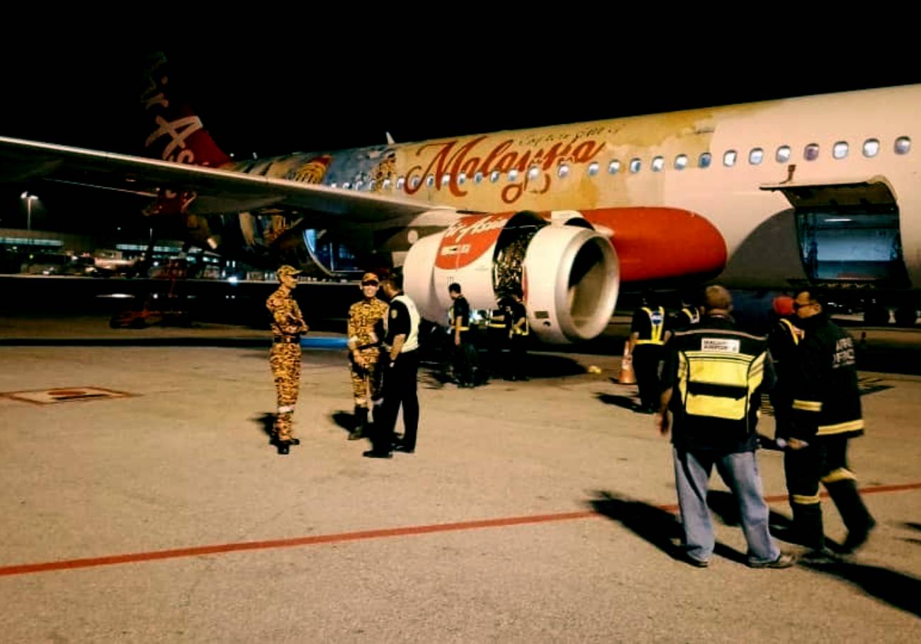 AirAsia flight makes emergency landing after engine fire